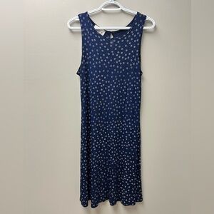 Jessica Vintage Blue and White Floral Midi Dress